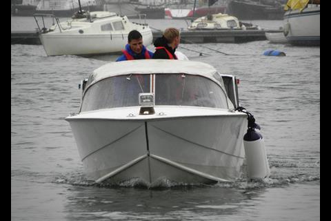 The hybrid taxiboat's first trials in Southampton